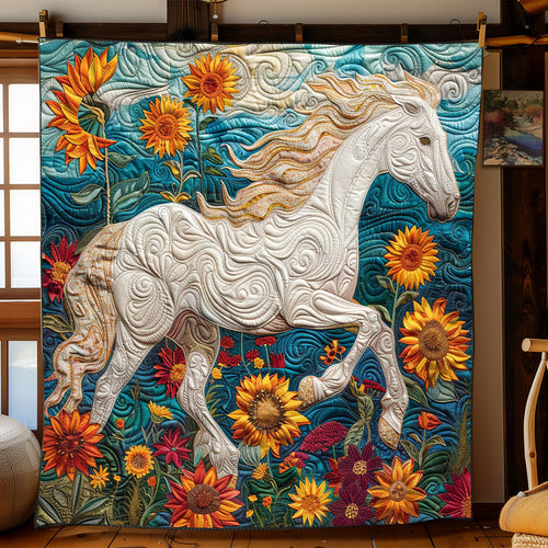 Sunflower Wander Horse XR1008025CL Quilt