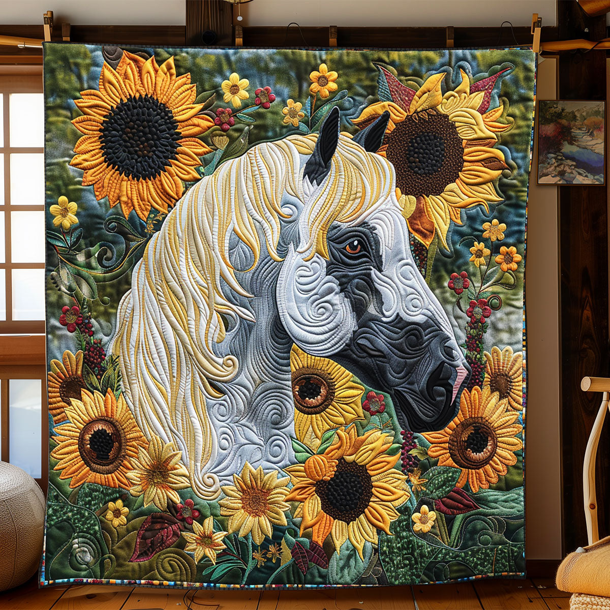 Sunlit Grace Horse XR1008031CL Quilt