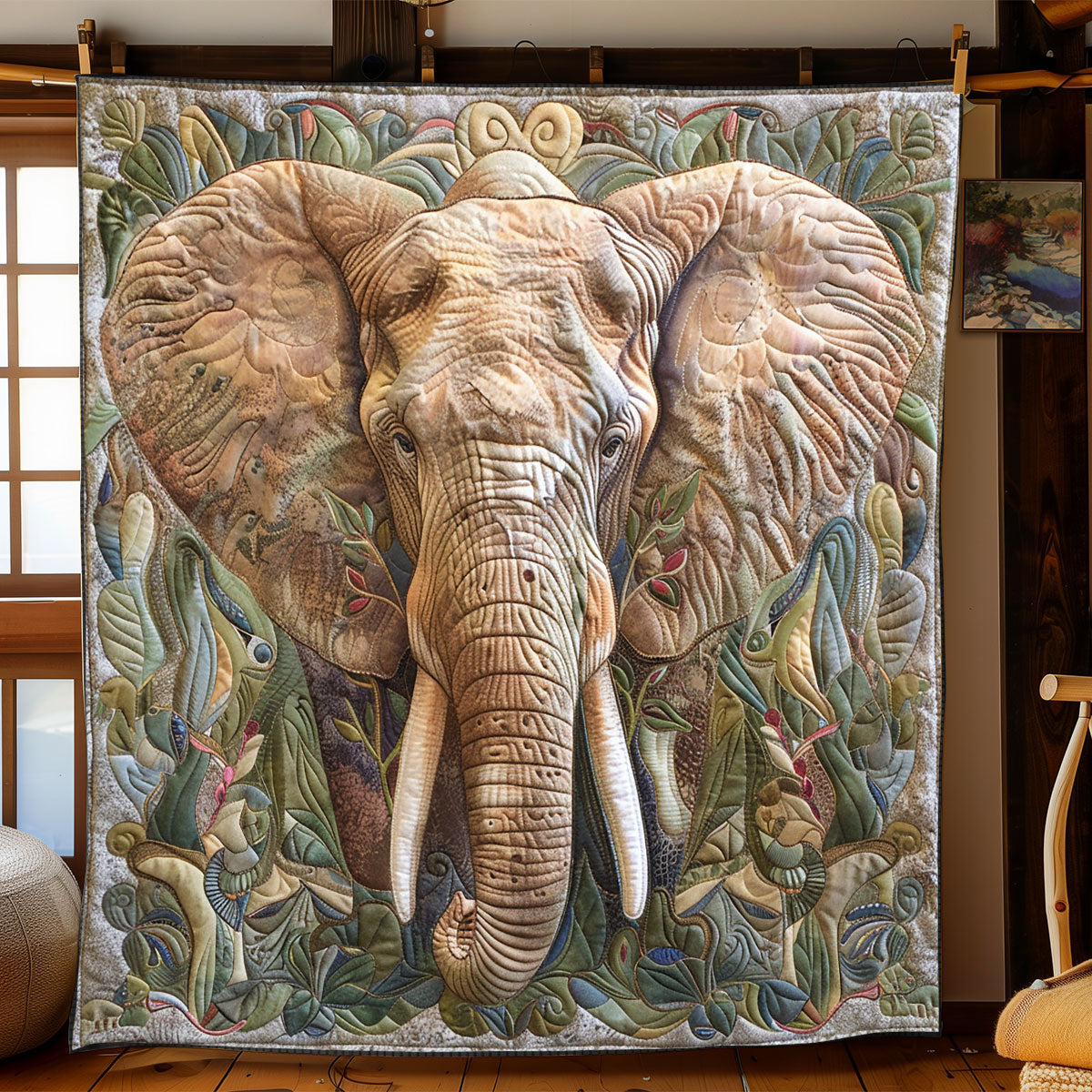 Tranquil Elephant XR2208009CL Quilt