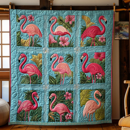 Tropical Flamingos XR1409002CL Quilt