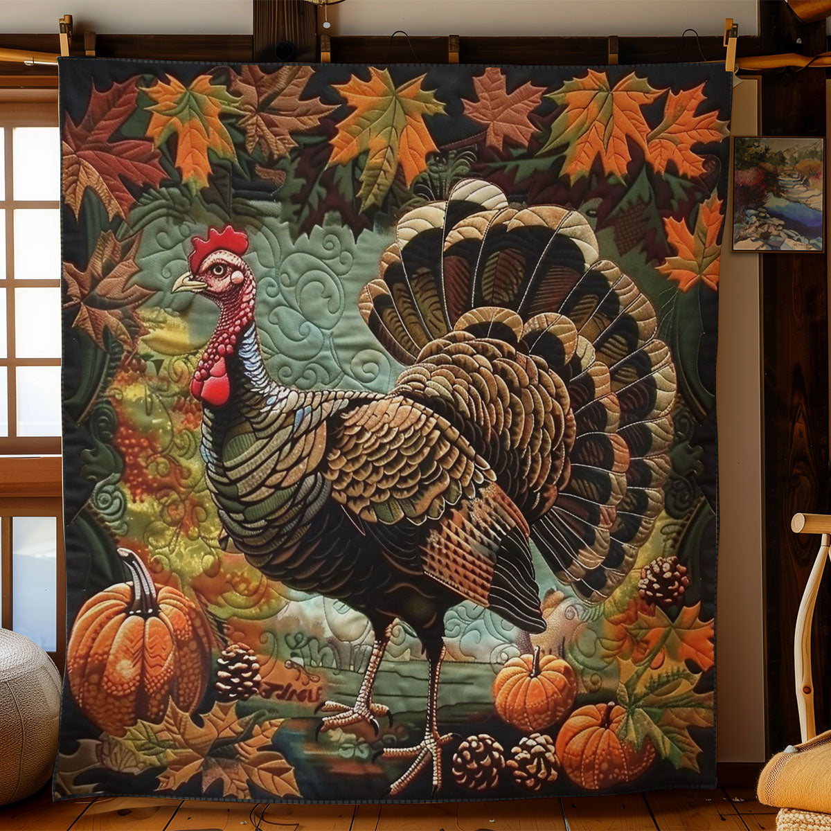 Turkey And Autumn WO3008023CL Quilt