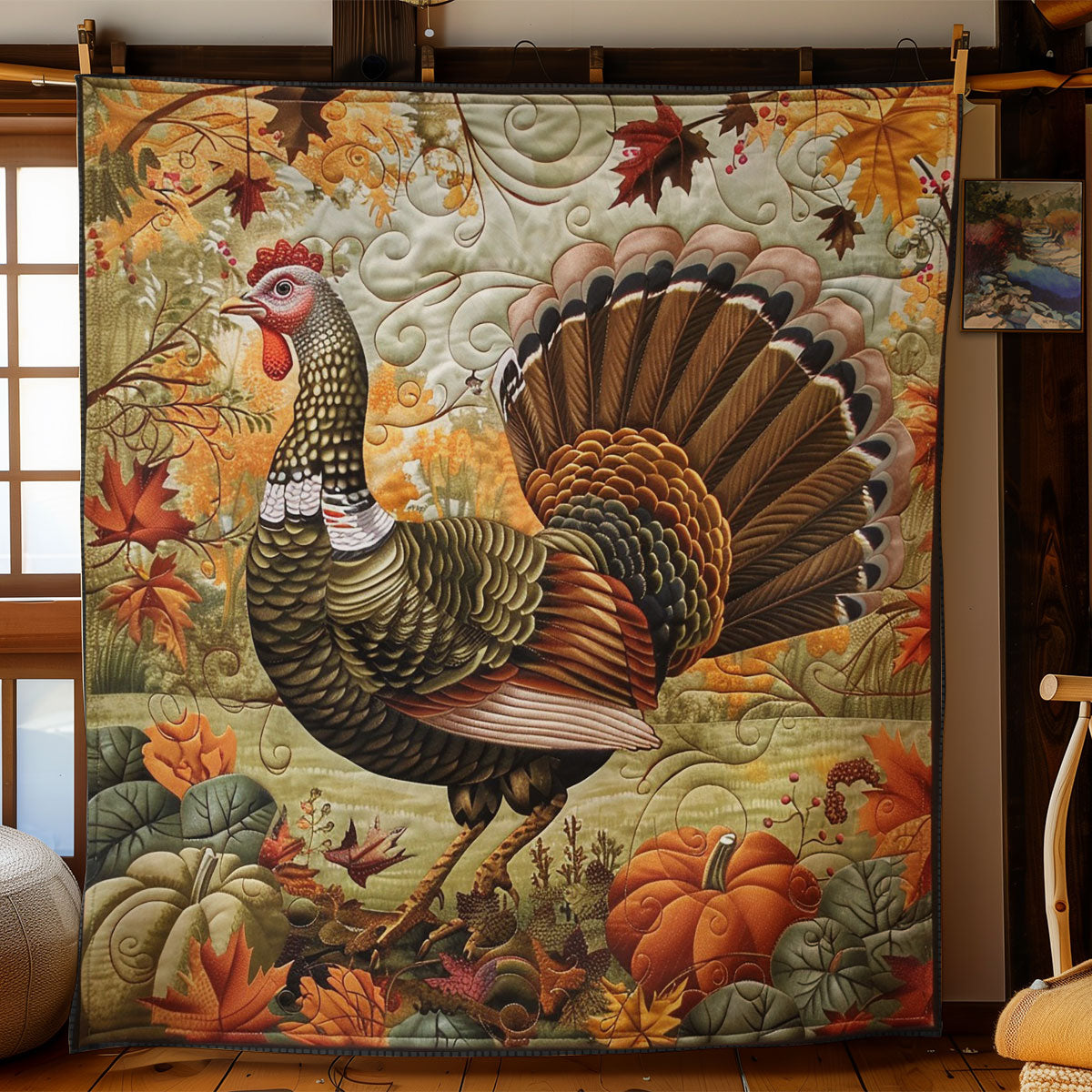 Turkey And Autumn WO3008025CL Quilt