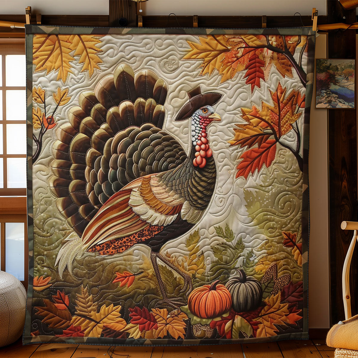 Turkey And Autumn WO3008026CL Quilt