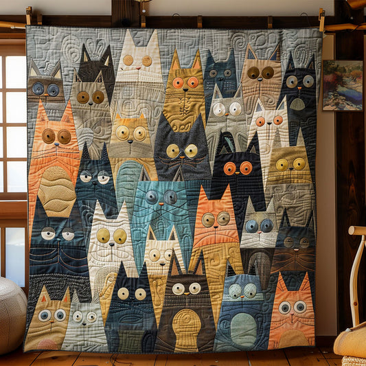 Whimsical Cats WO2408025CL Quilt