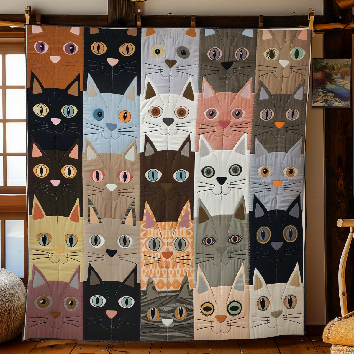 Whimsical Cats WO2908052CL Quilt