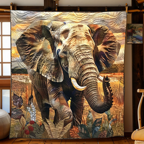 Wild Brown Elephant XR2208007CL Quilt