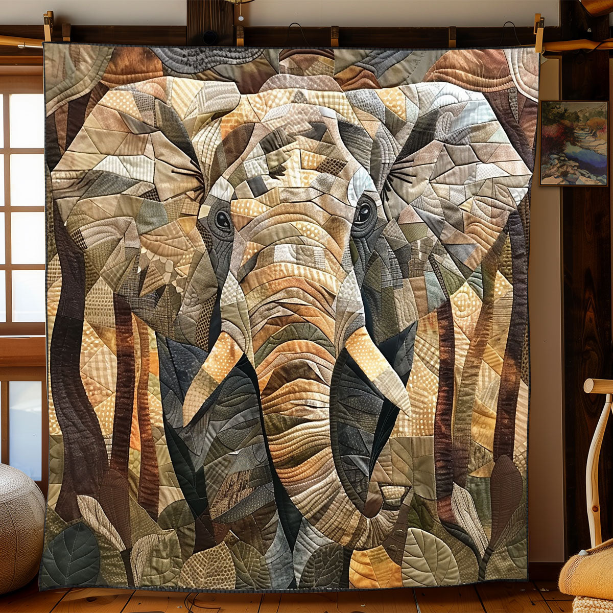 Woodland Elephant XR2208010CL Quilt