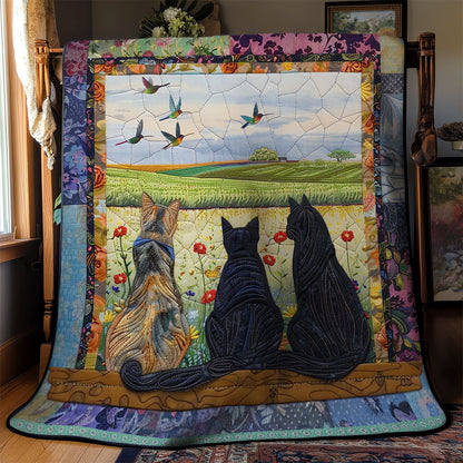 Black Cats Next Door XR1009006CL Quilt
