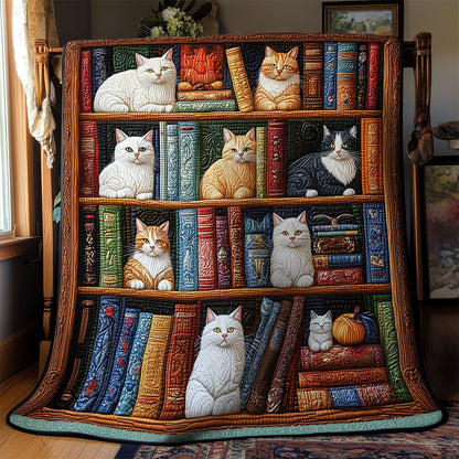 Cat And Book XR1309024CL Quilt