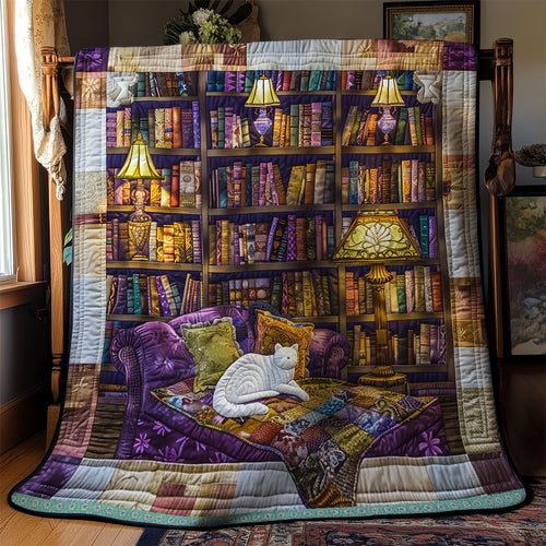 Cat Loves Books XR3008005CL Quilt