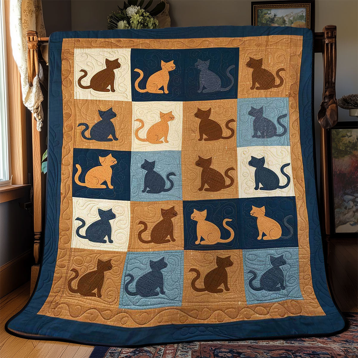 Cat Shape WJ1908004CL Quilt