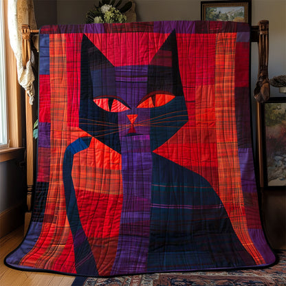Charm Of Feline Silhouettes WJ1908005CL Quilt