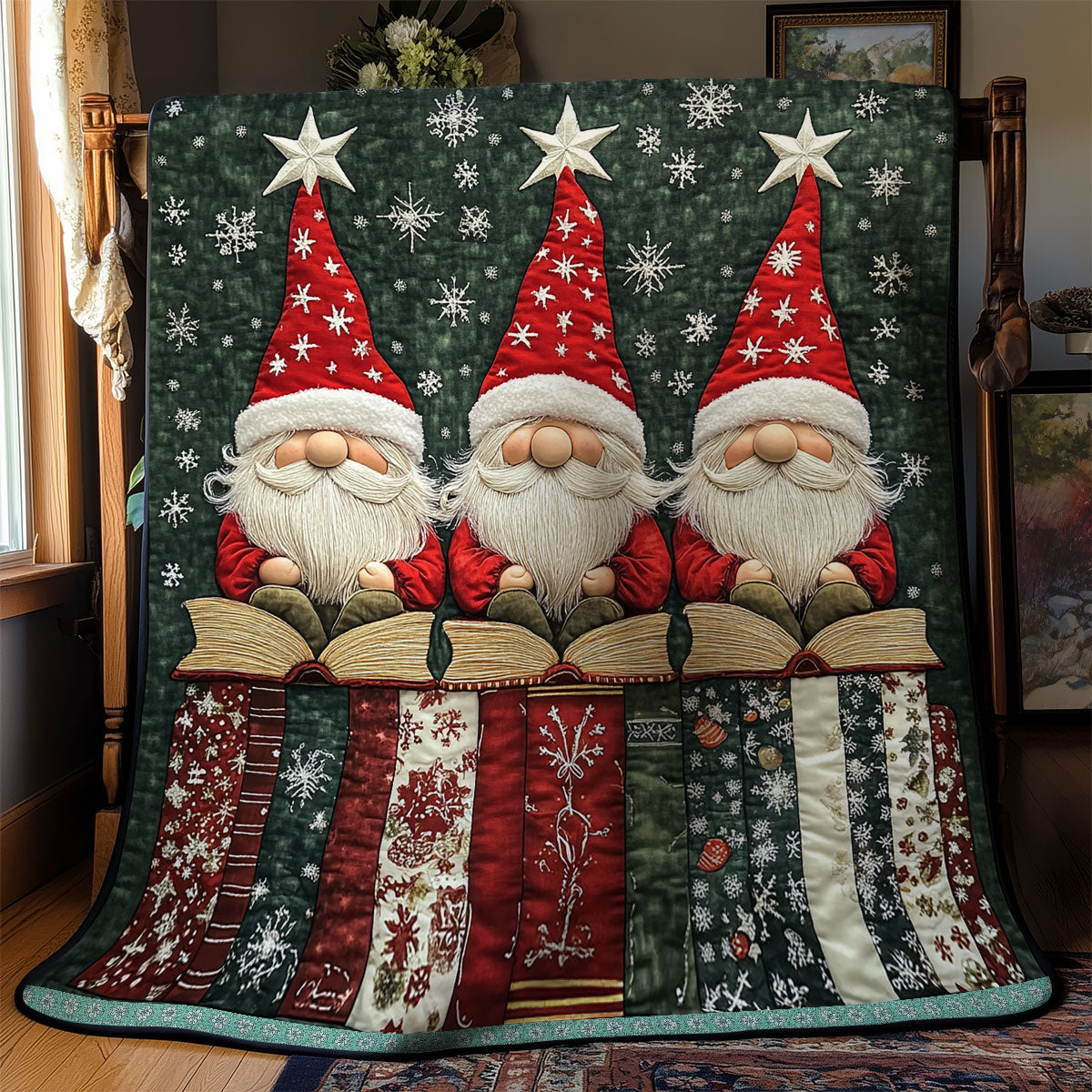 Christmas Books Night XR1009025CL Quilt