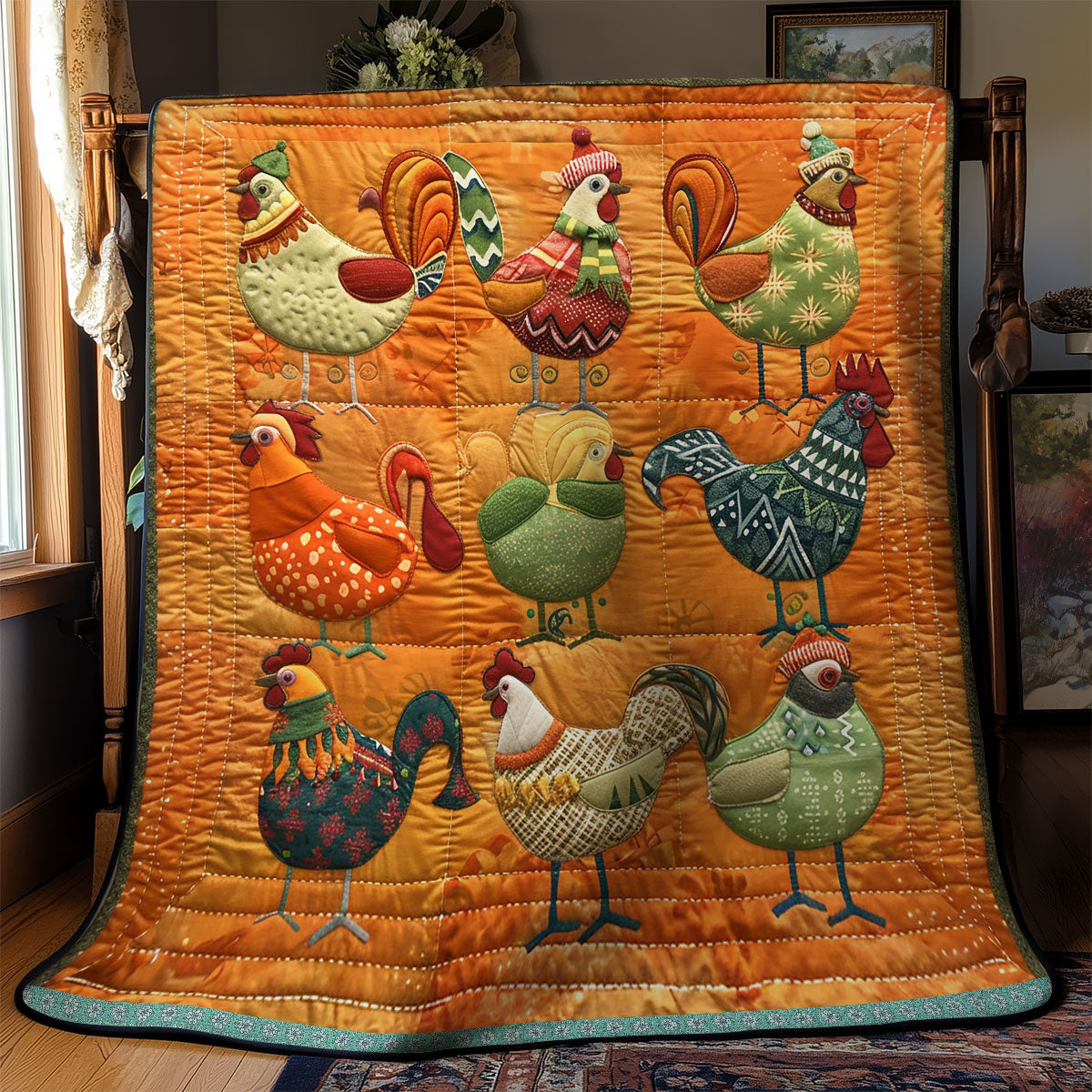 Country Cluckers XR0409022CL Quilt