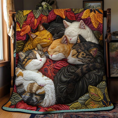 Cozy Cats Sleeping WG3008001CL Quilt