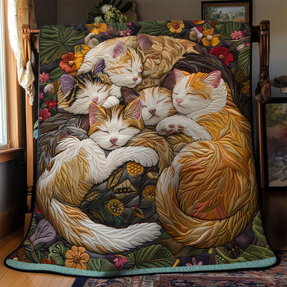 Cozy Cats Sleeping WG3008002CL Quilt