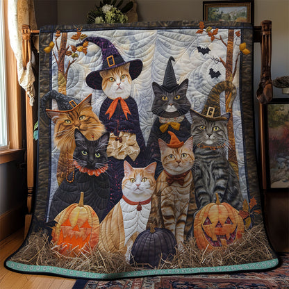 Cute Cats And Hat Witch XR0409027CL Quilt