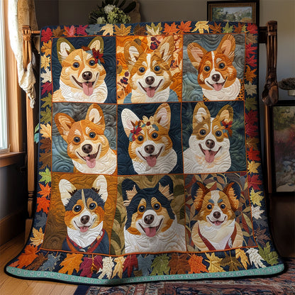 Cute Corgi Autumn XR2708011CL Quilt