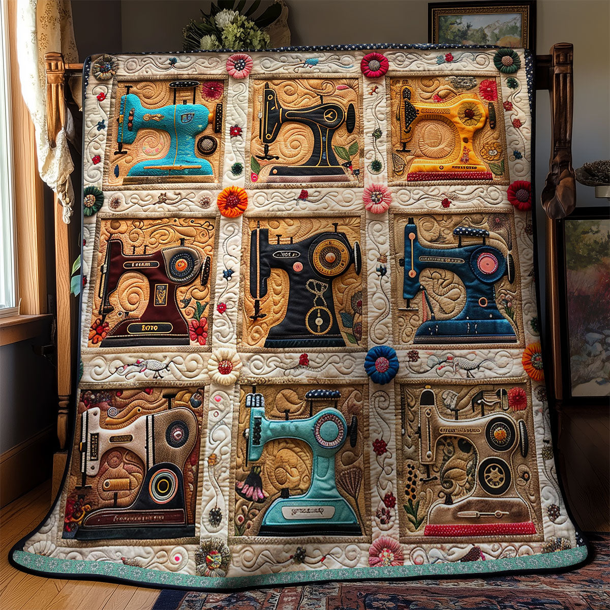 Flower Sewing Machine WG2808004CL Quilt