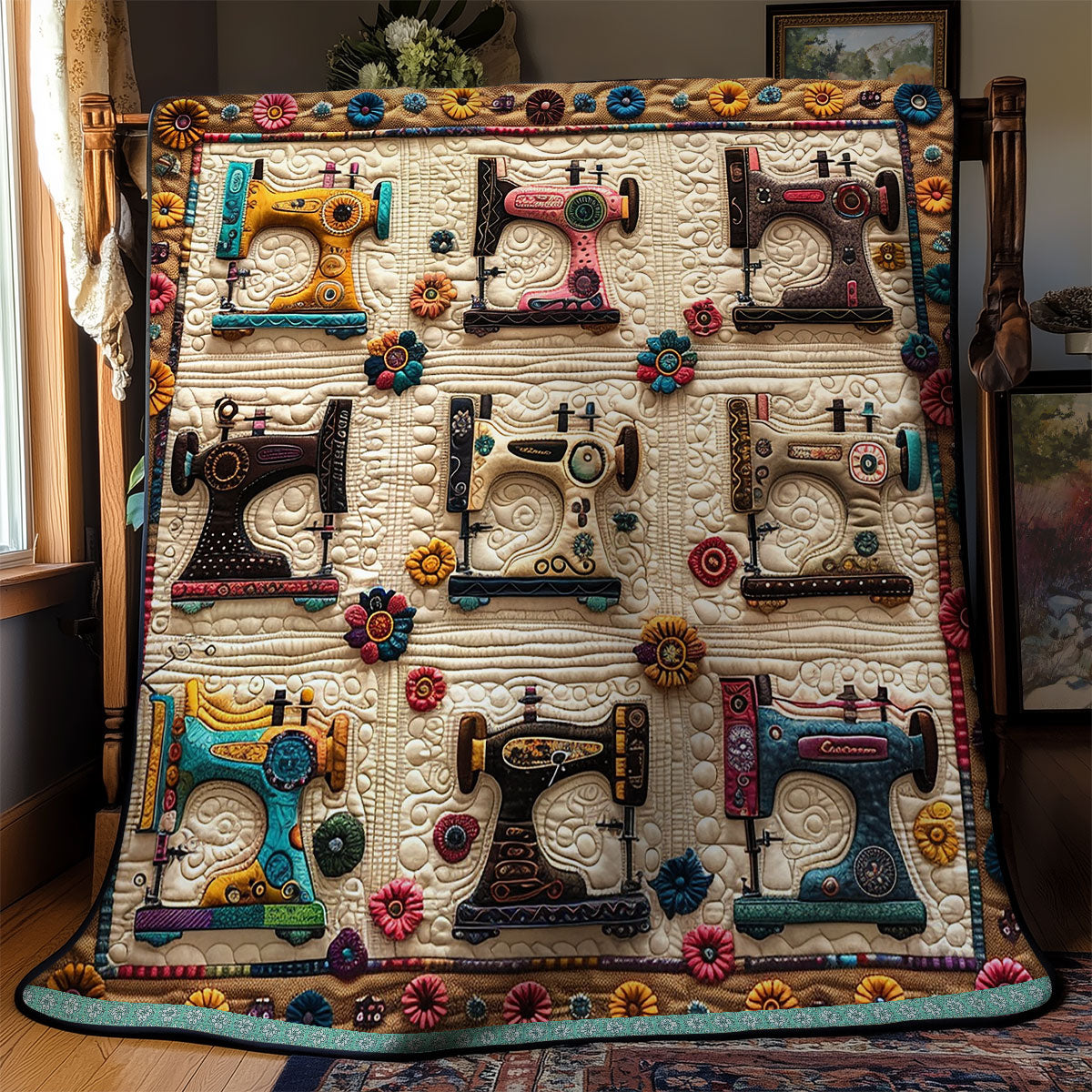 Flower Sewing Machine WG2808005CL Quilt
