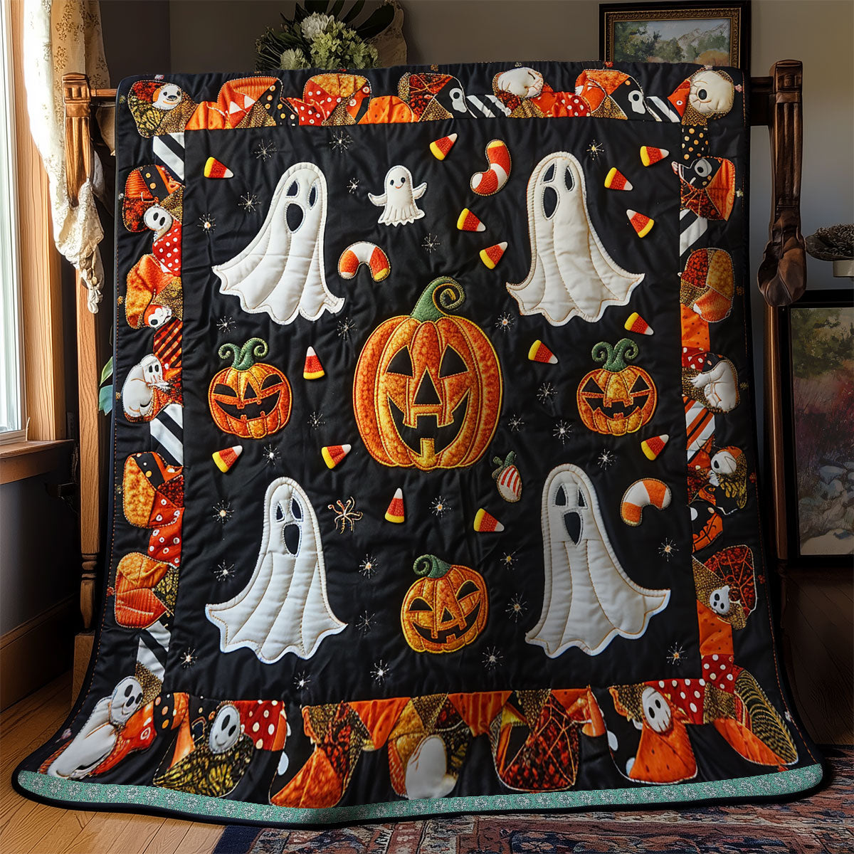 Fright Pumpkins XR1009003CL Quilt