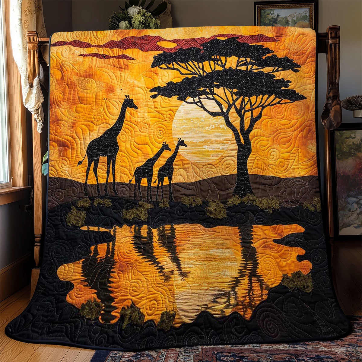 Giraffe Sunset WJ1908013CL Quilt