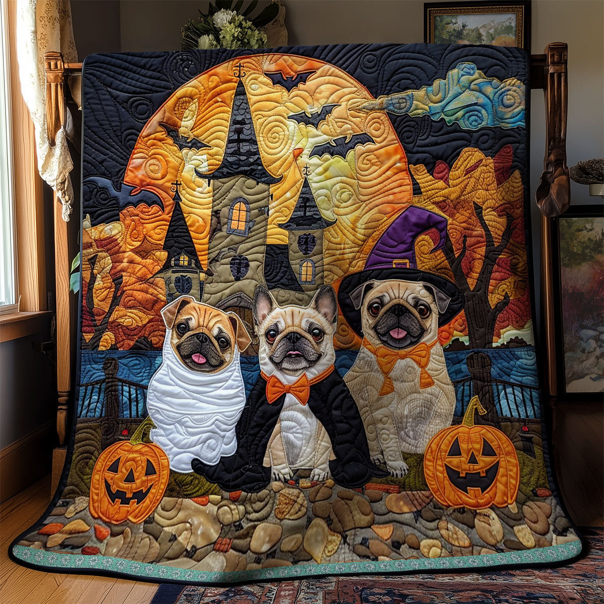 Haunted Paws XR3008024CL Quilt
