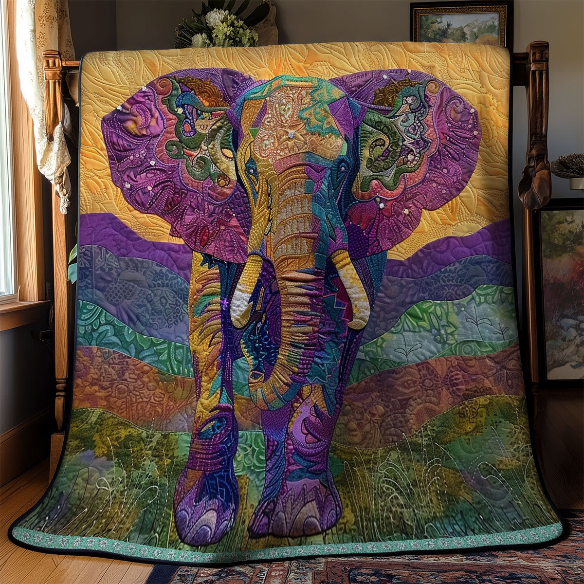 Majectic Mandala Elephants XR1009010CL Quilt