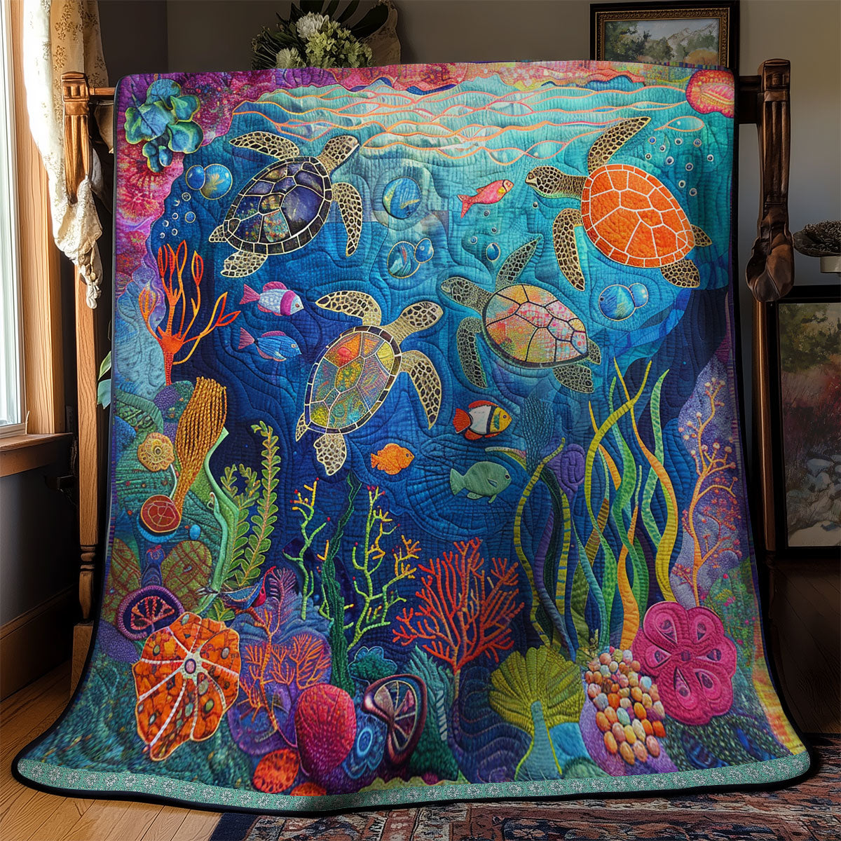 Merry Marine Turtles XR2808014CL Quilt