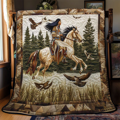 Native American Woman WJ1908017CL Quilt