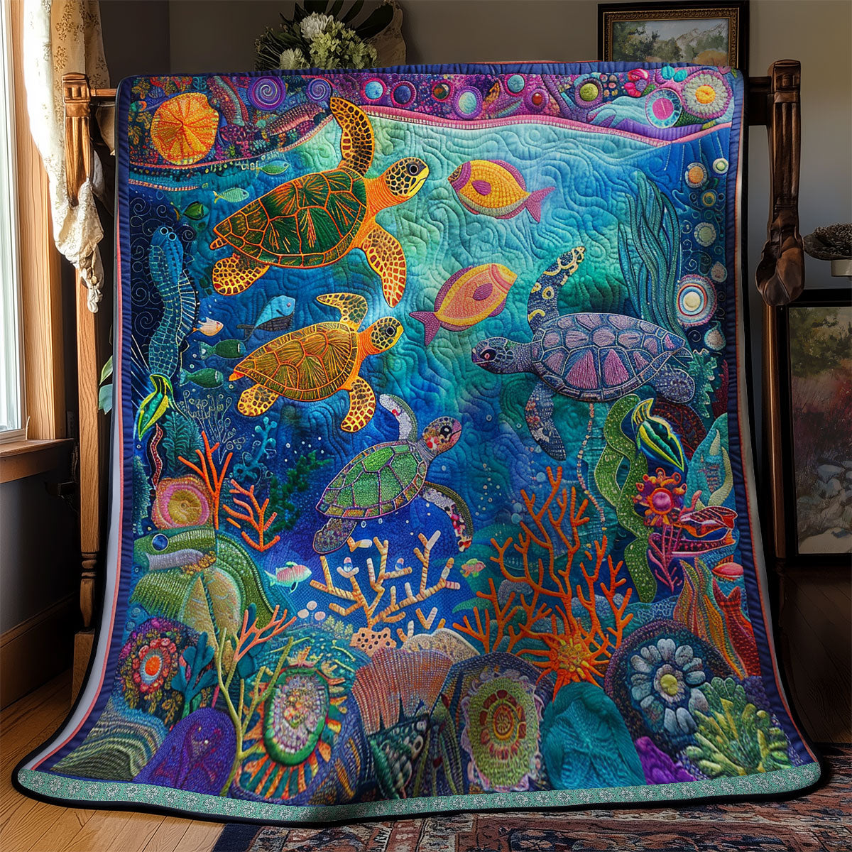 Ocean Turtles XR2808016CL Quilt