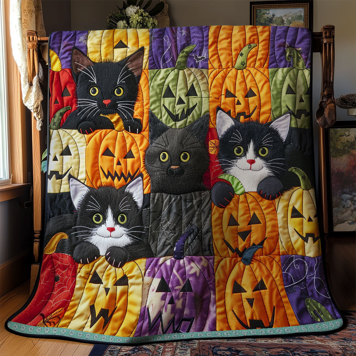 Playful Tuxedo Cats XR0409032CL Quilt