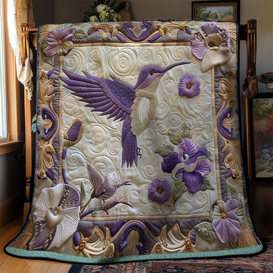 Purple Hummingbird Elegance XR0509002CL Quilt