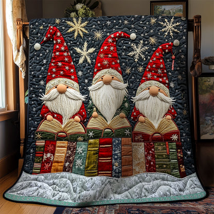 Snowflakes And Gnomes XR1009022CL Quilt