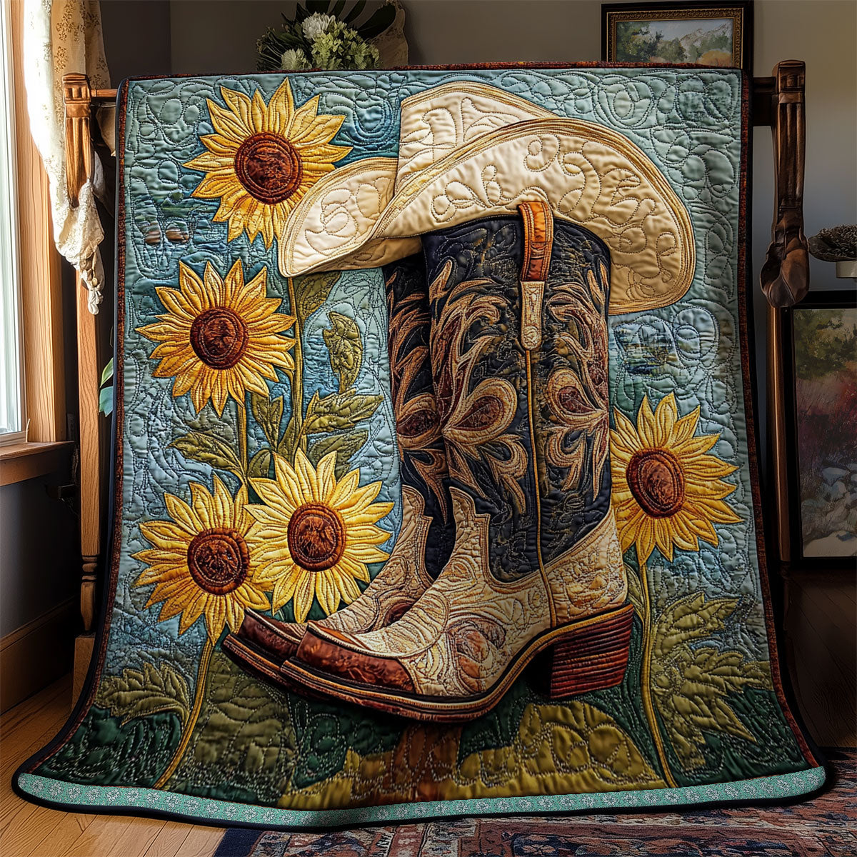 Sunflower Cowboy Hat XR1309021CL Quilt