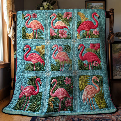 Tropical Flamingos XR1409002CL Quilt