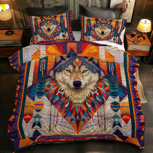 Native American Wolf XR1605014CL Duvet Cover Set