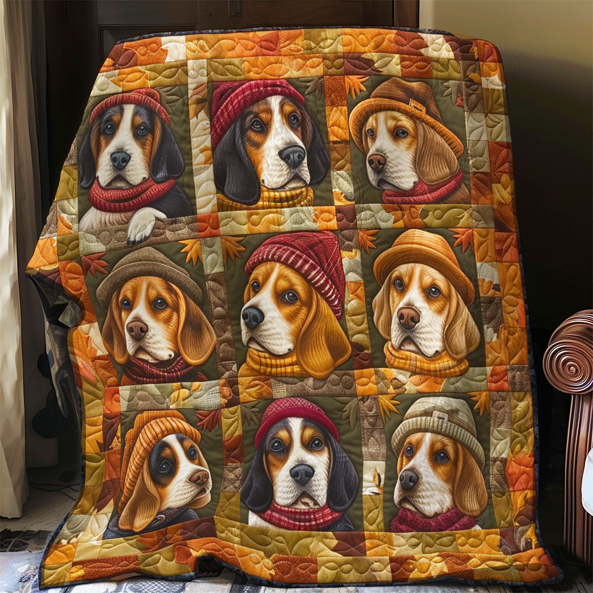 Adorable Beagles WO0808003CL Quilt