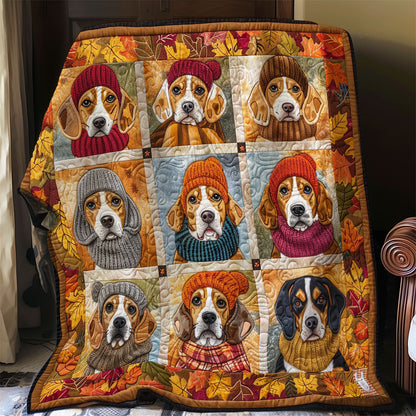 Beagles Autumn WO0808002CL Quilt