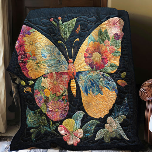 Butterfly And Floral Motifs WO0608014CL Quilt