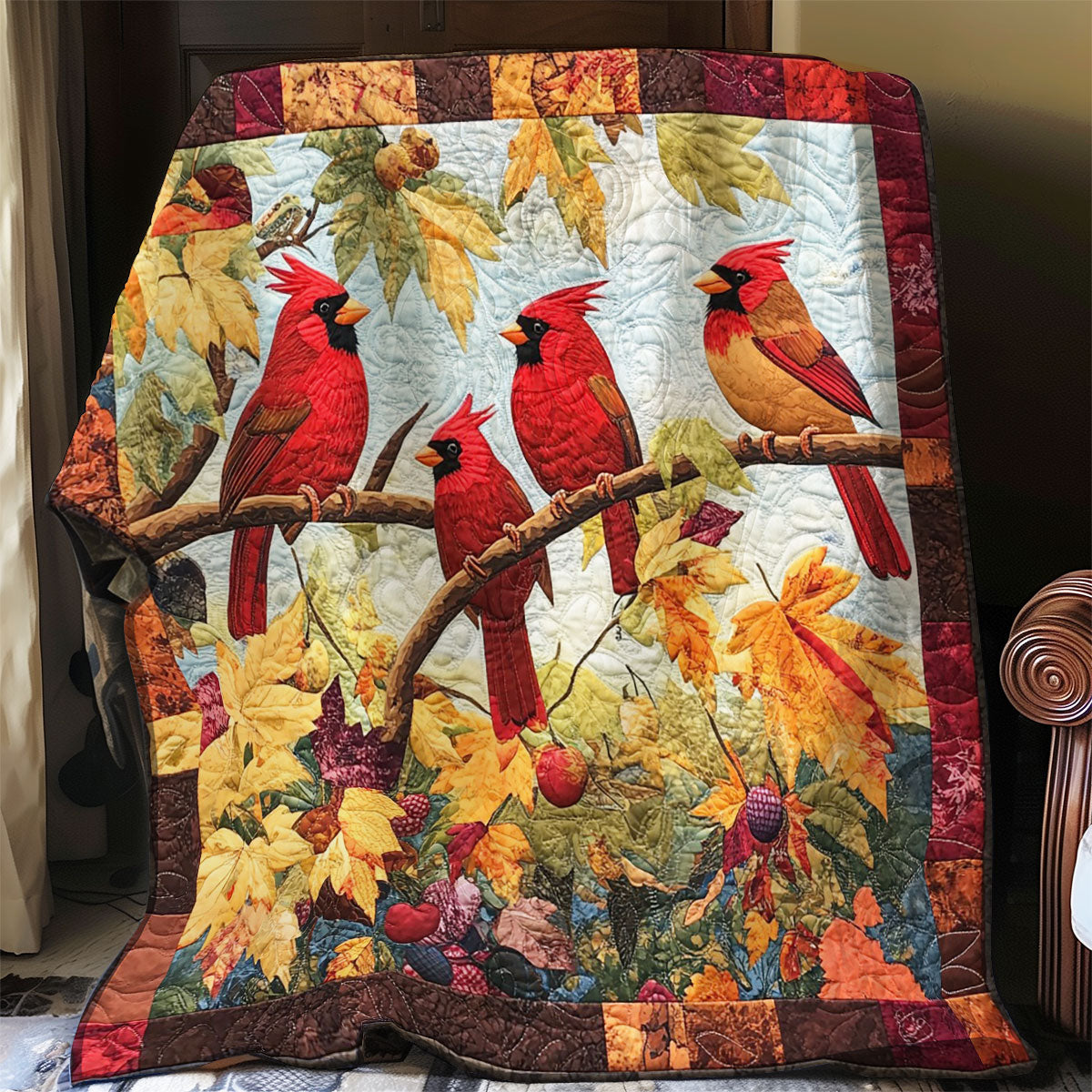 Cardinal Bird WO0308013CL Quilt