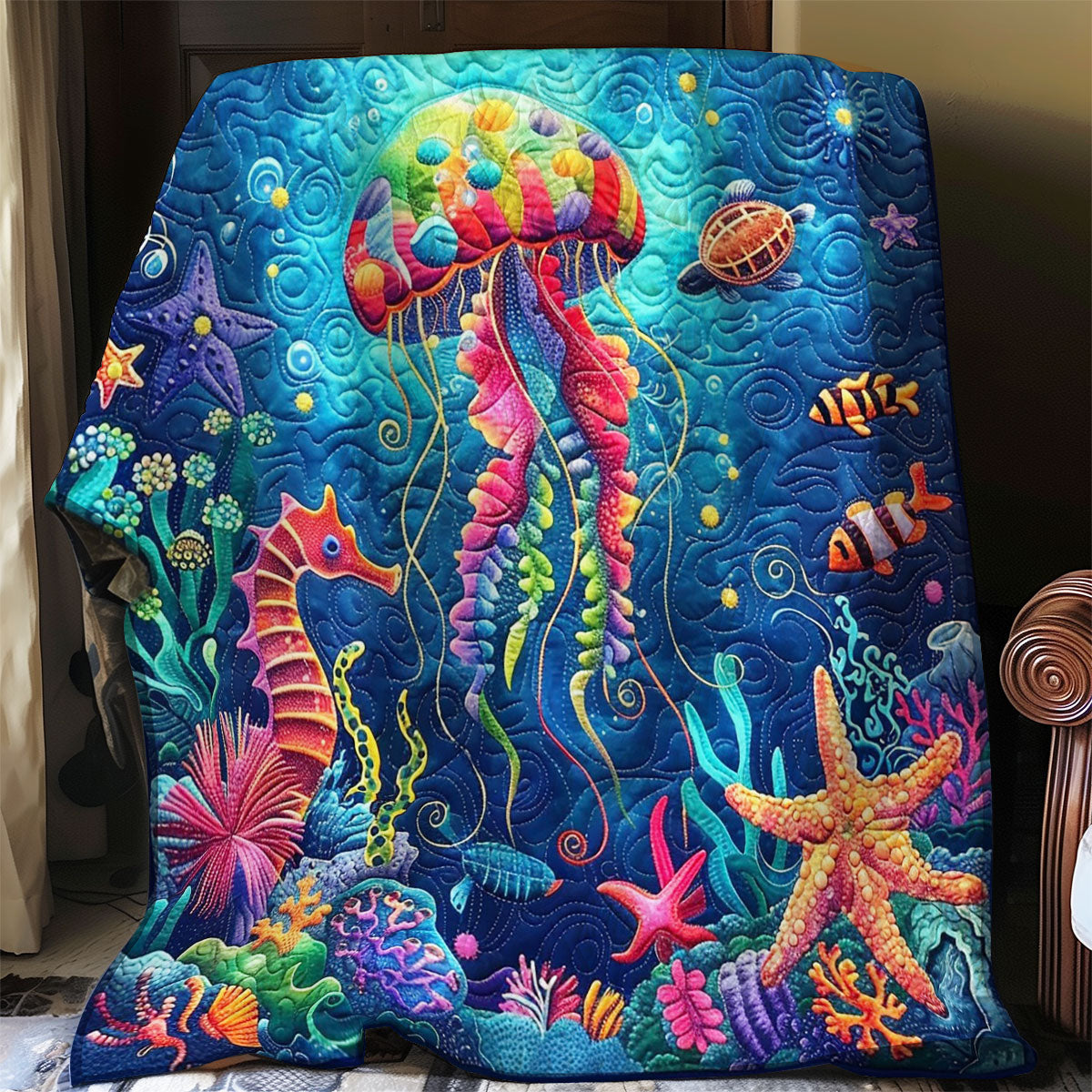 Exploring Ocean Jellyfish WO1008007CL Quilt