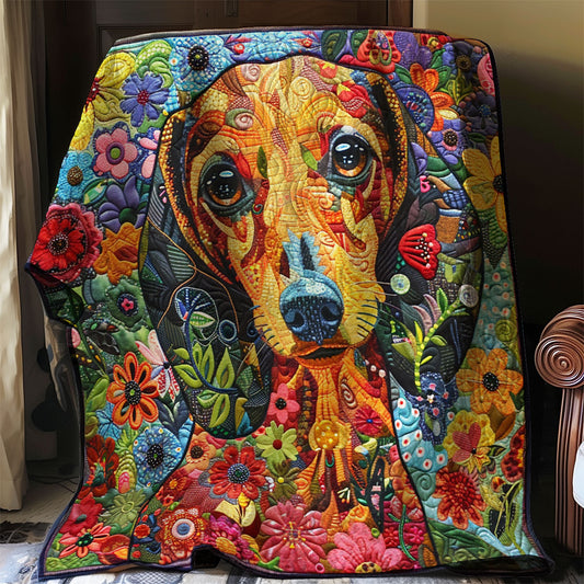 Flower Dog WJ0706012CL Quilt