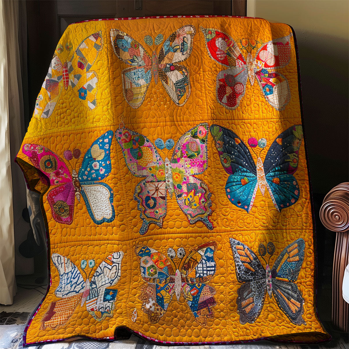 Flying Butterflies XR1106015CL Quilt