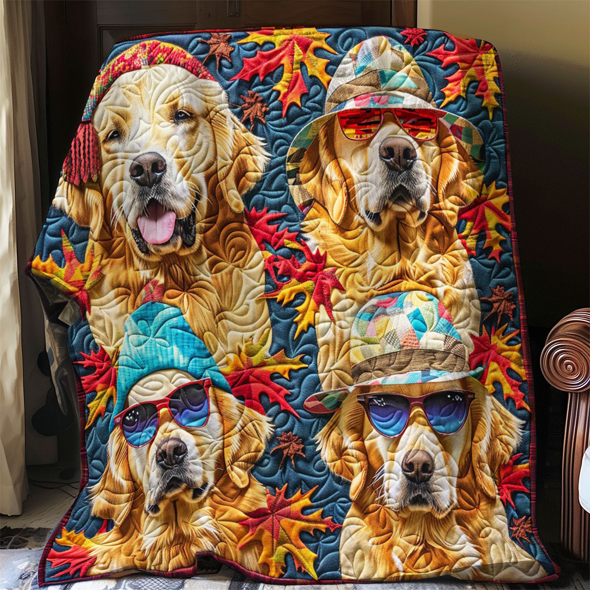 Golden Retriever Cool WO0808040CL Quilt