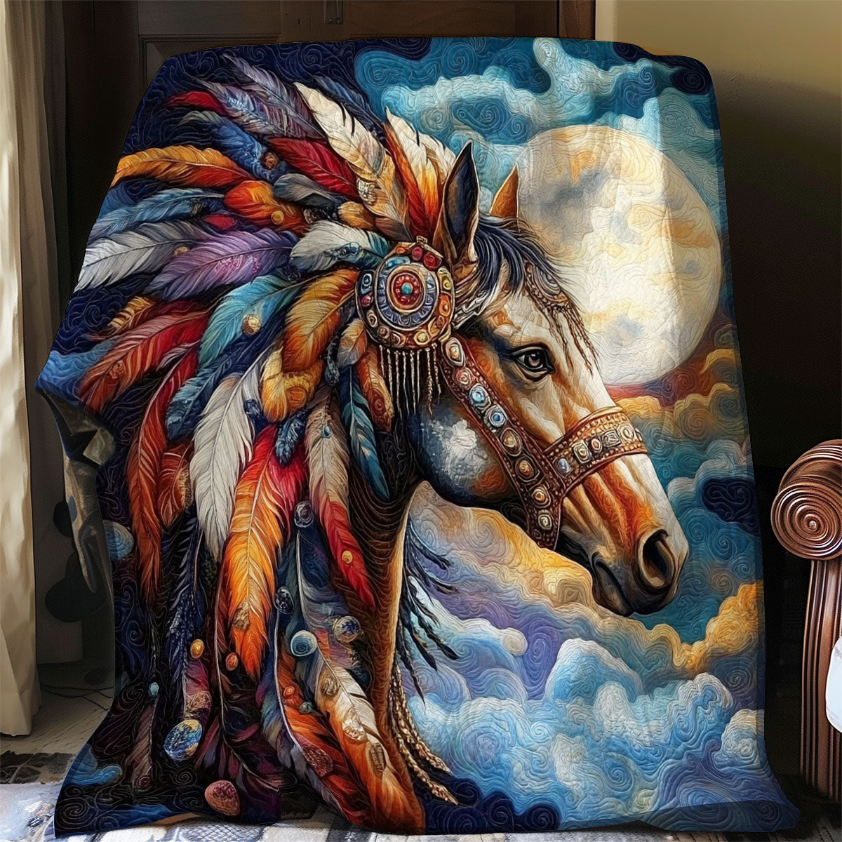 Horse Native WO0708019CL Quilt