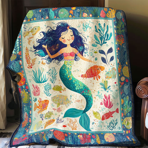 Mermaid With Sea Animals WO0308009CL Quilt