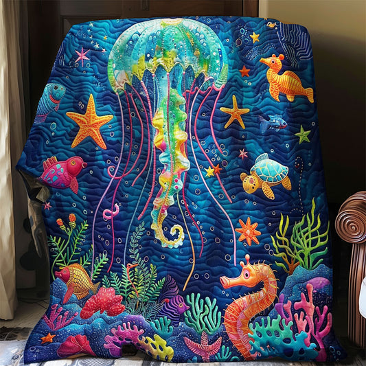 Ocean Jellyfish WO1008010CL Quilt