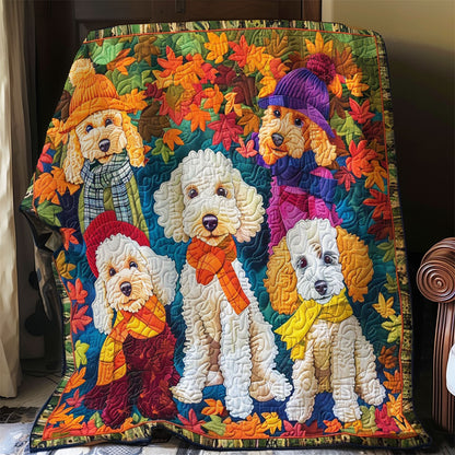 Poodle's Autumn Strolls WO0908030CL Quilt