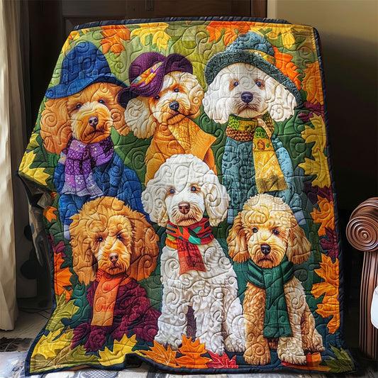 Poodle's Cozy Autumn Days WO0908029CL Quilt